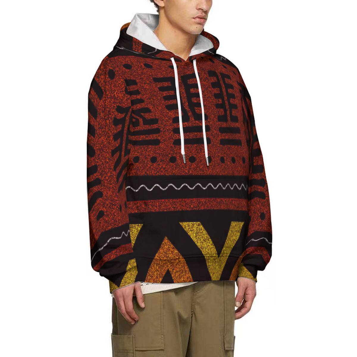 AGBEN RED Polyester Hoodie