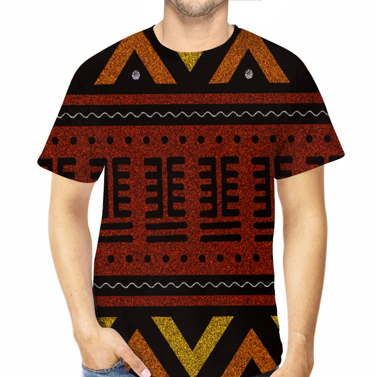 AGBEN RED Polyester T-Shirt